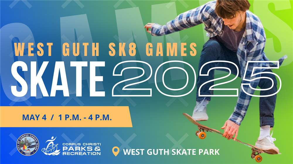 West Guth Sk8 Games Skate 2025. May 4 from 1 p.m. to 4 p.m.